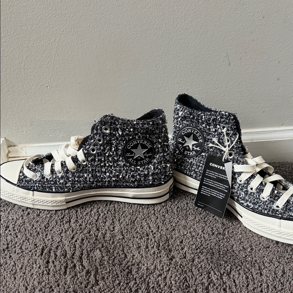 Converse Tweed Black and White High-Tops